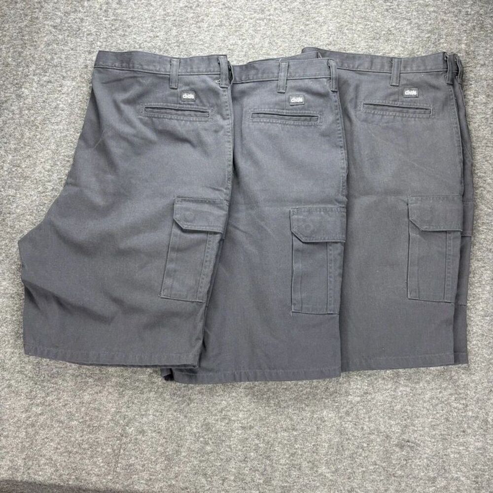 3 Pack Cintas Men’s Cargo Work Shorts Dark gray Uniform Utility Size 48